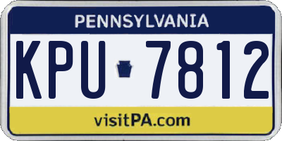 PA license plate KPU7812