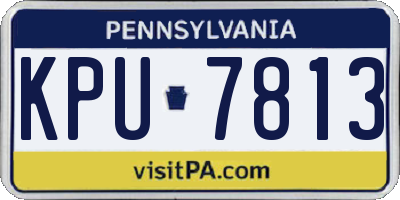 PA license plate KPU7813