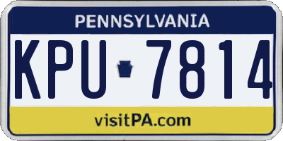 PA license plate KPU7814