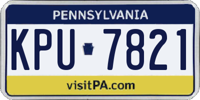 PA license plate KPU7821