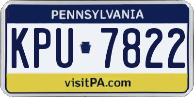PA license plate KPU7822