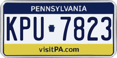 PA license plate KPU7823