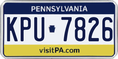 PA license plate KPU7826