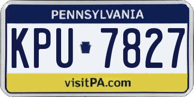 PA license plate KPU7827