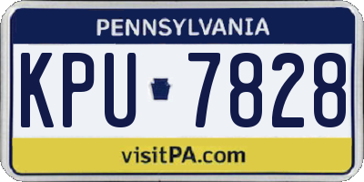 PA license plate KPU7828