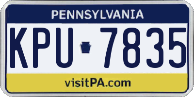 PA license plate KPU7835
