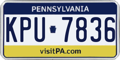PA license plate KPU7836