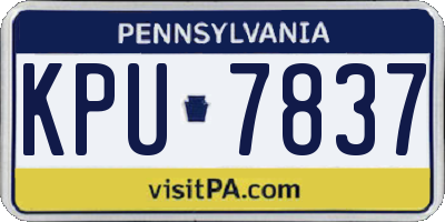 PA license plate KPU7837