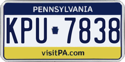 PA license plate KPU7838