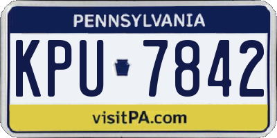 PA license plate KPU7842
