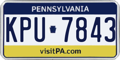 PA license plate KPU7843