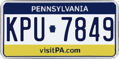 PA license plate KPU7849