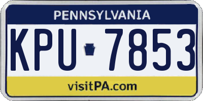 PA license plate KPU7853