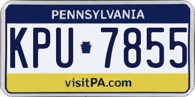 PA license plate KPU7855