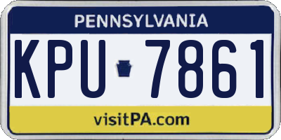 PA license plate KPU7861