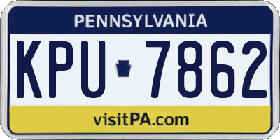 PA license plate KPU7862