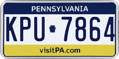 PA license plate KPU7864