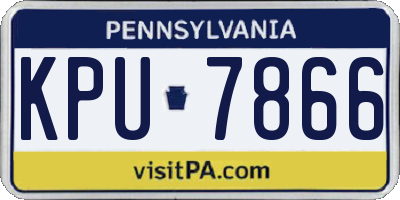 PA license plate KPU7866