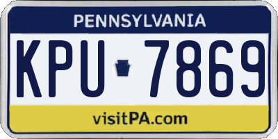 PA license plate KPU7869