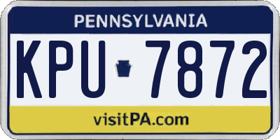PA license plate KPU7872