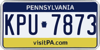 PA license plate KPU7873