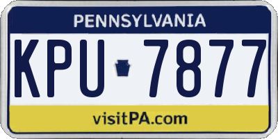 PA license plate KPU7877