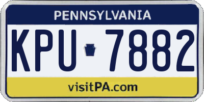 PA license plate KPU7882