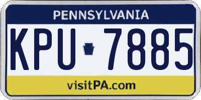 PA license plate KPU7885