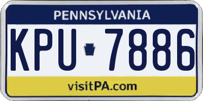 PA license plate KPU7886
