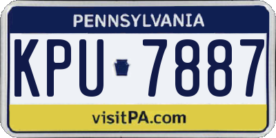 PA license plate KPU7887