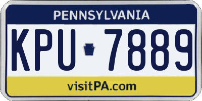 PA license plate KPU7889