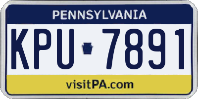 PA license plate KPU7891
