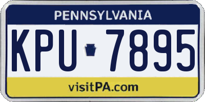 PA license plate KPU7895