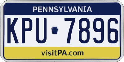 PA license plate KPU7896