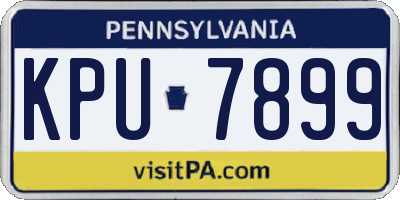 PA license plate KPU7899