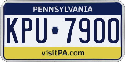 PA license plate KPU7900