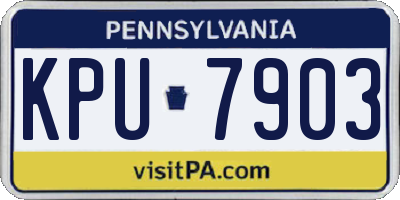 PA license plate KPU7903