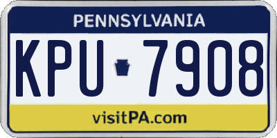PA license plate KPU7908