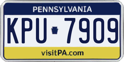 PA license plate KPU7909