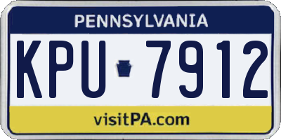 PA license plate KPU7912