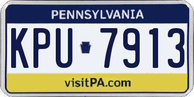 PA license plate KPU7913