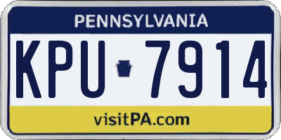 PA license plate KPU7914