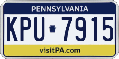 PA license plate KPU7915