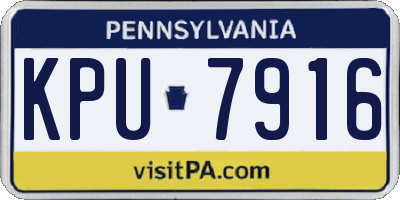 PA license plate KPU7916