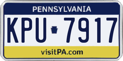 PA license plate KPU7917