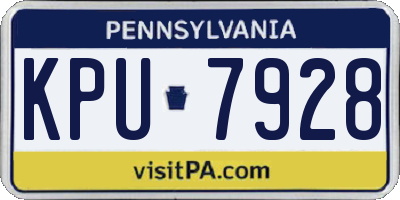 PA license plate KPU7928