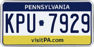 PA license plate KPU7929