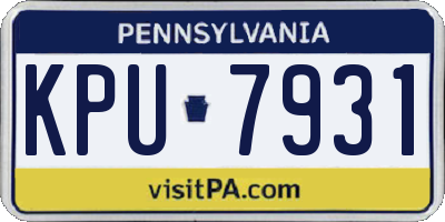 PA license plate KPU7931