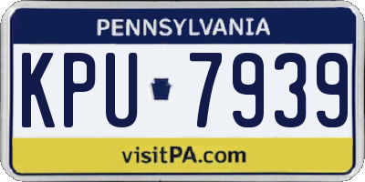 PA license plate KPU7939