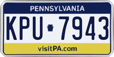 PA license plate KPU7943